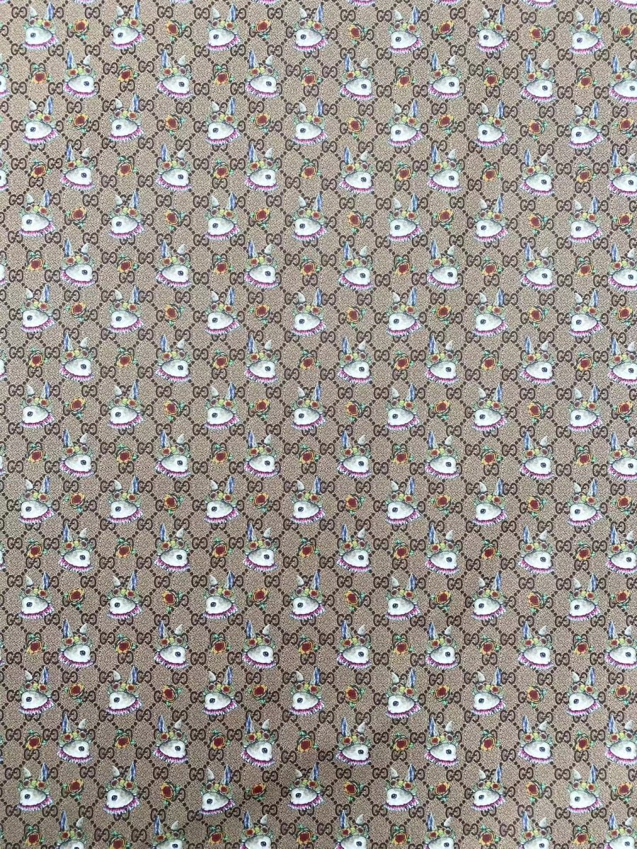 Gucci Easter Bunny Design Leather Fabric Vinyl for DIY Crafting Sewing Custom - mingfabricstore