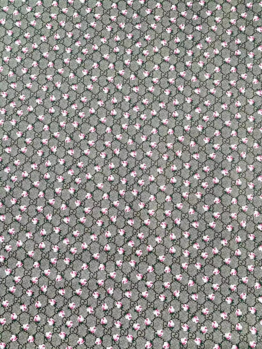 Gucci Flower Faux Leather Fabric for Sneakers Custom Shoes - mingfabricstore