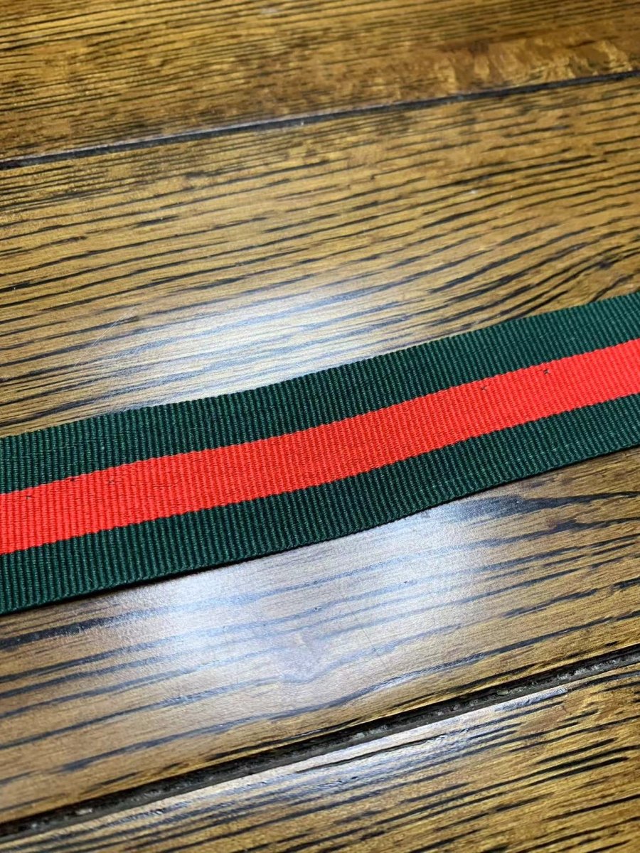 Gucci Green Red Woven Wrap Band Tape for Bag Furniture - mingfabricstore