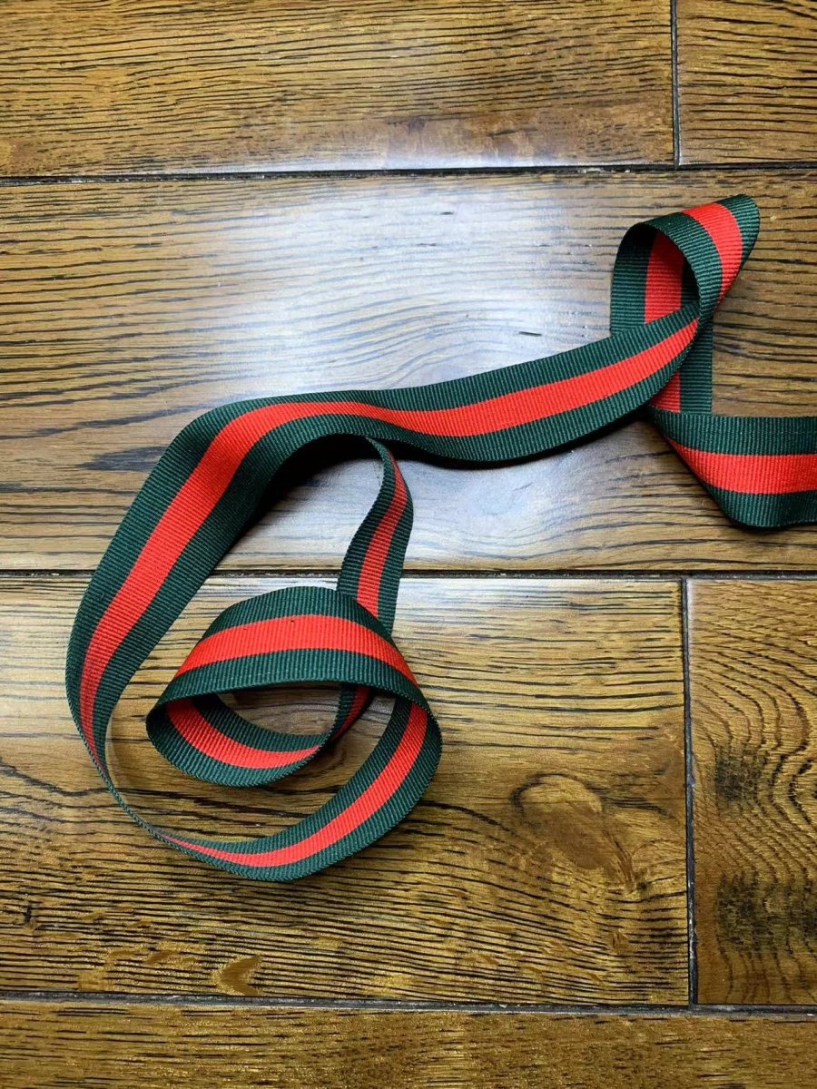 Gucci Green Red Woven Wrap Band Tape for Bag Furniture - mingfabricstore