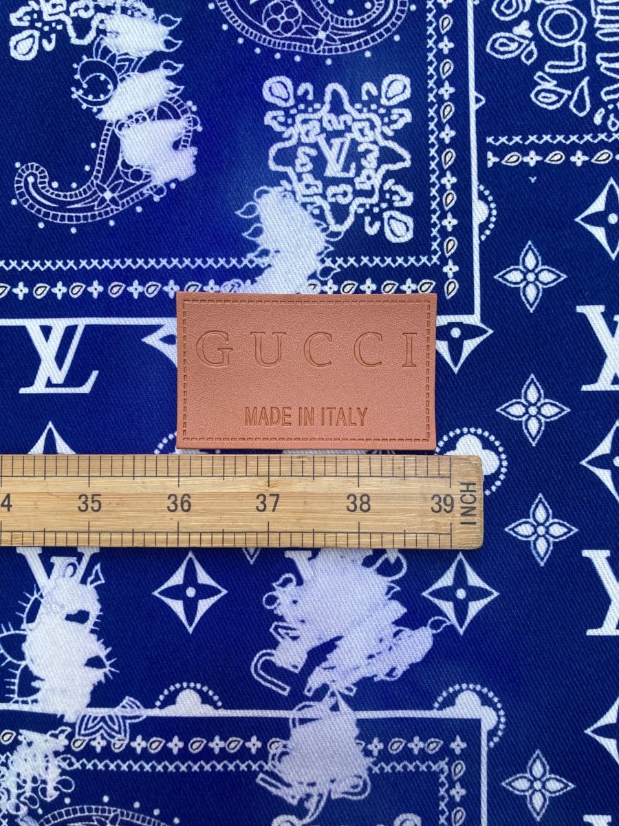 Gucci Purse Label Examples Gucci Leather Tag Label for Handmade Crafts DIY - mingfabricstore