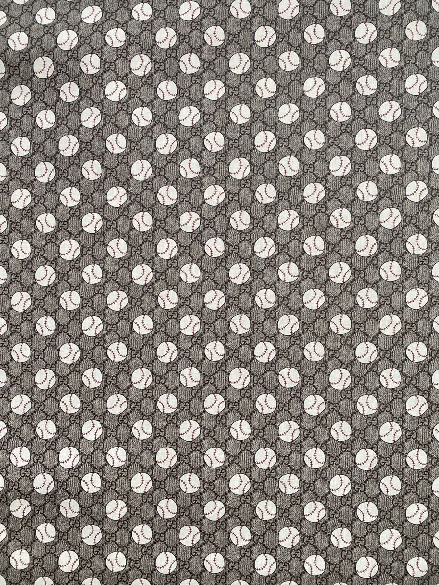 Gucci New Design Baseball GG Prints Leather Fabric for Custom Bag Upholstery DIY Watch Band - mingfabricstore