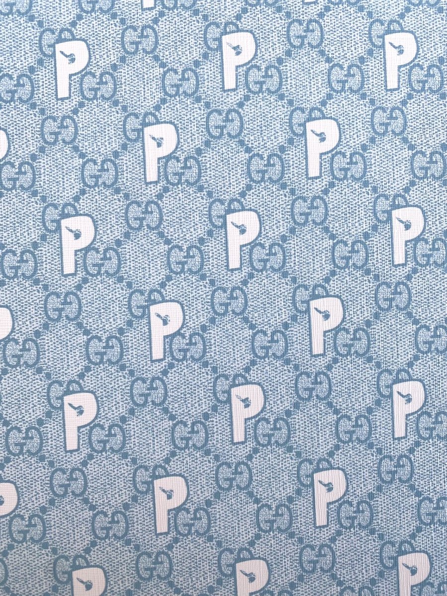 Gucci Palace Collab Faux Leather Designer Fabric for Custom Handmade Sewing Project - mingfabricstore