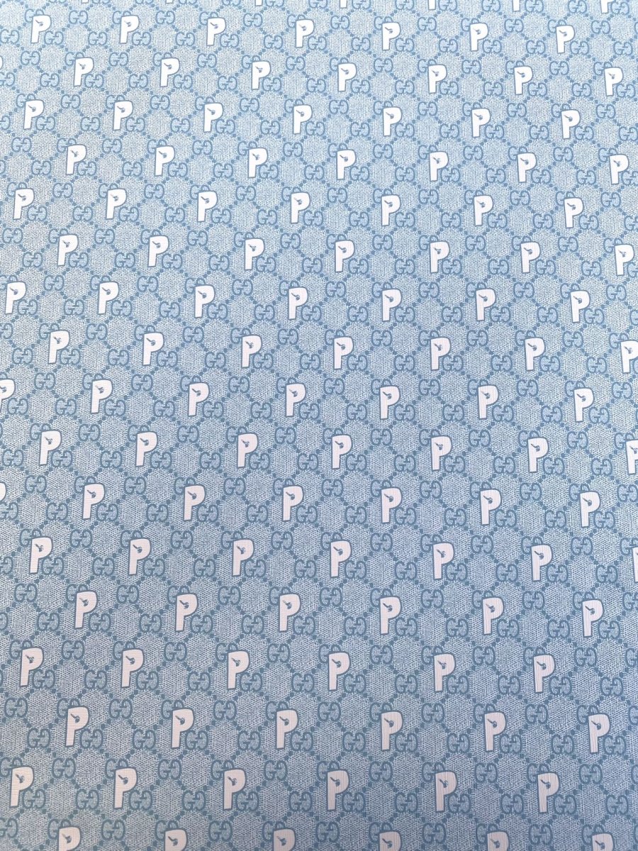 Gucci Palace Collab Faux Leather Designer Fabric for Custom Handmade Sewing Project - mingfabricstore