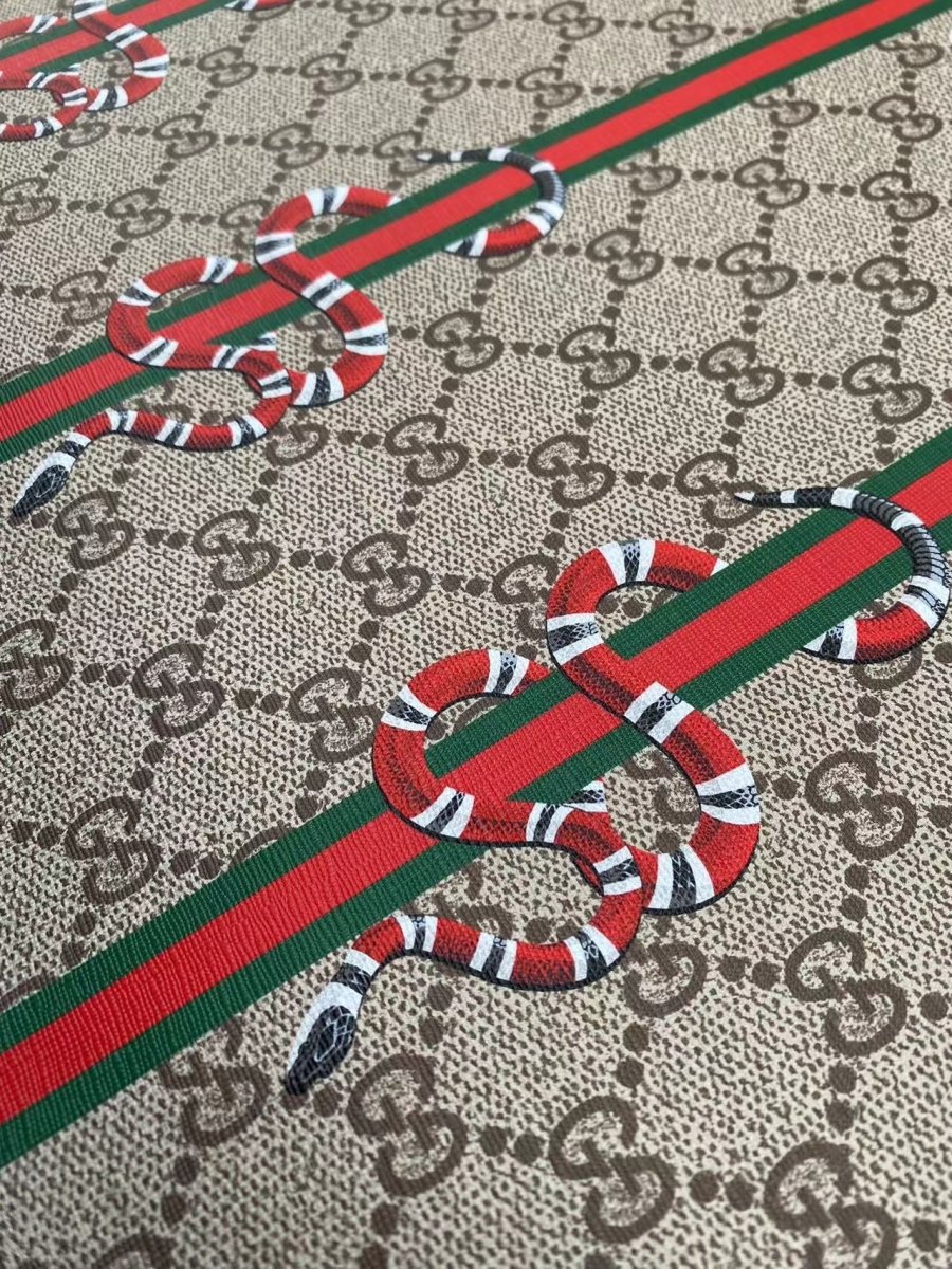 Gucci Snake Custom Vinyl Leather Fabric for Sneakers DIY Sewing Upholstery Home Decor - mingfabricstore