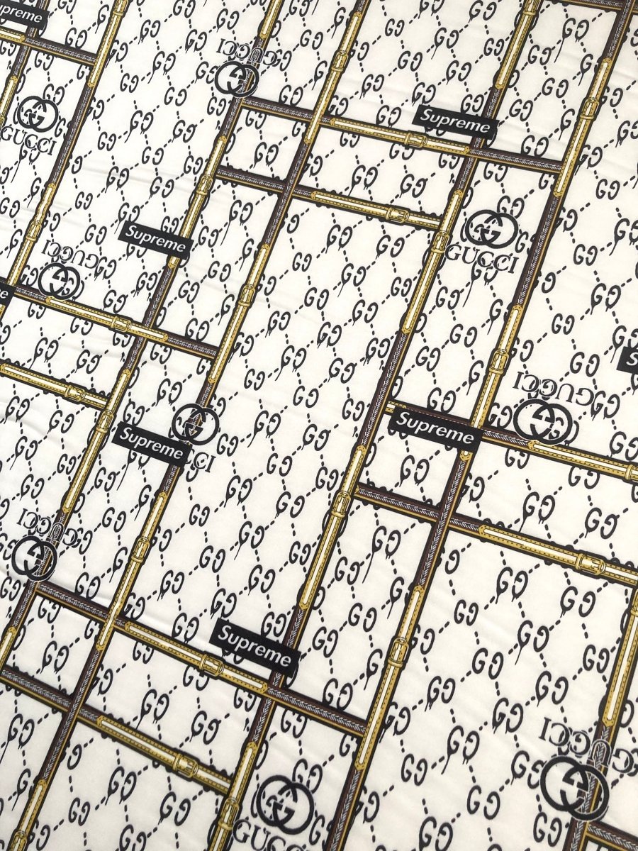 Gucci Supreme Satin Fabric for Pajama Custom DIY - mingfabricstore