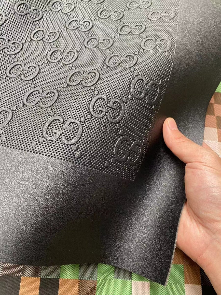 Gucci Thick Shoe Leather Piece Material Embossed Supplier 14" by 14" - mingfabricstore