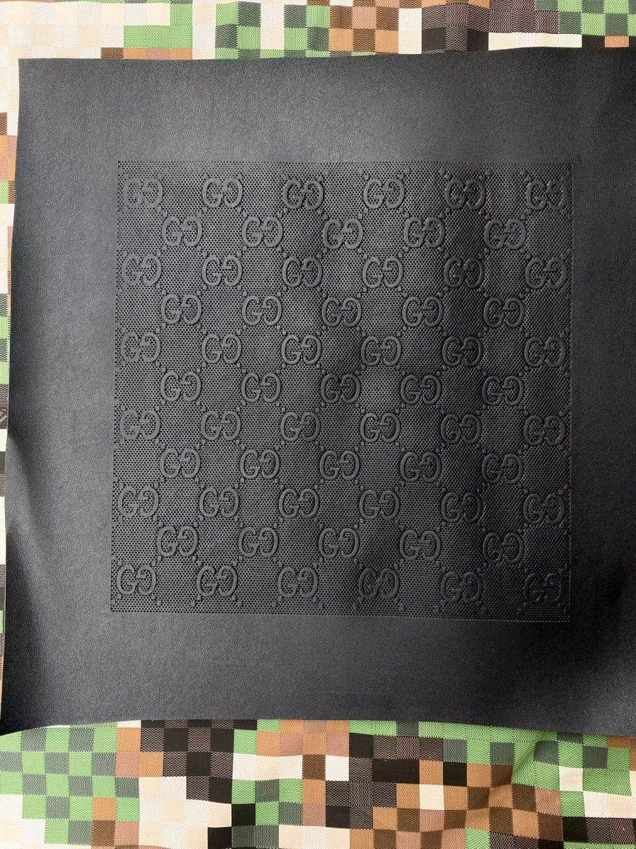 Gucci Thick Shoe Leather Piece Material Embossed Supplier 14" by 14" - mingfabricstore
