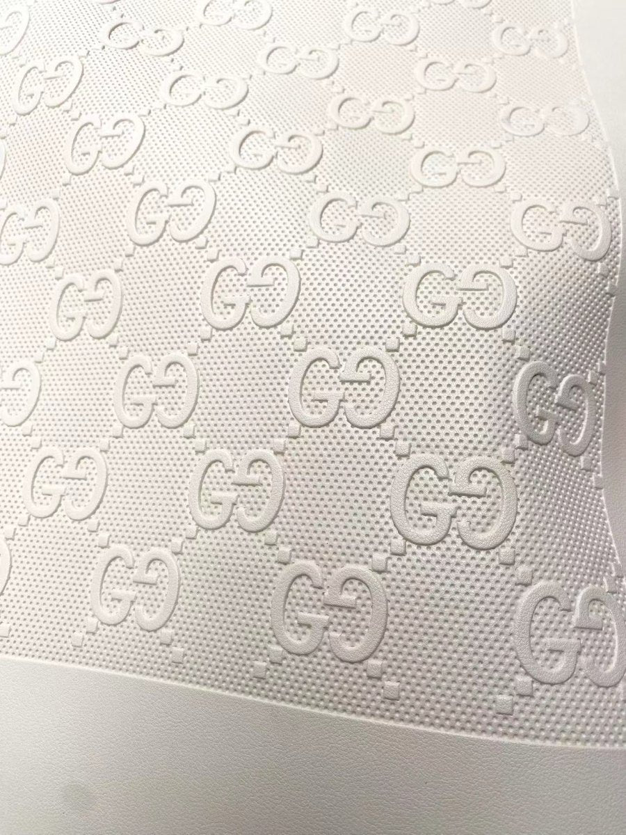 Gucci Thick Shoe Leather Piece Material Embossed Supplier 14" by 14" - mingfabricstore