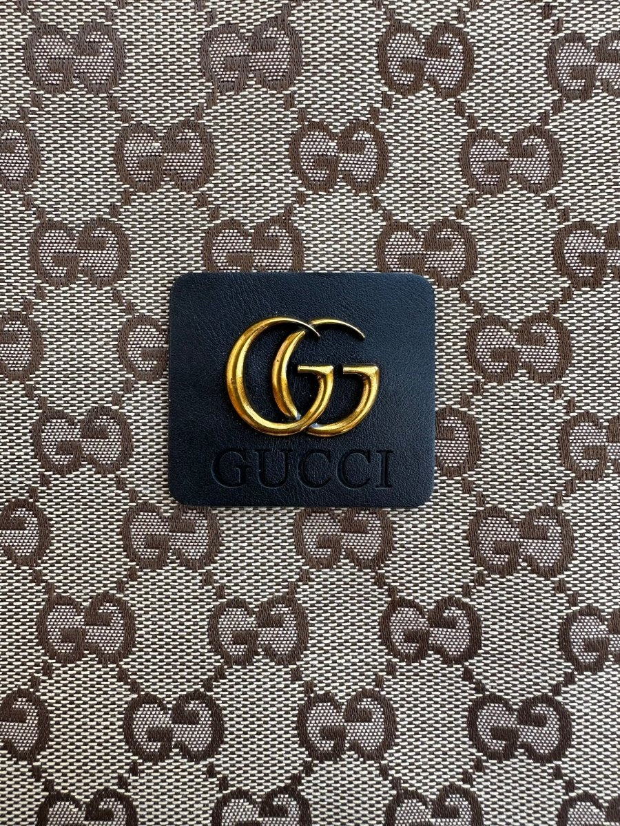 Gucci Vintage Leather Tag Label Patch for Handmade Crafts DIY - mingfabricstore
