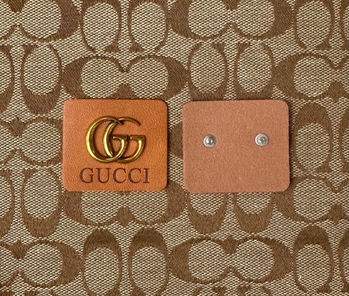 Gucci Vintage Leather Tag Label Patch for Handmade Crafts DIY - mingfabricstore