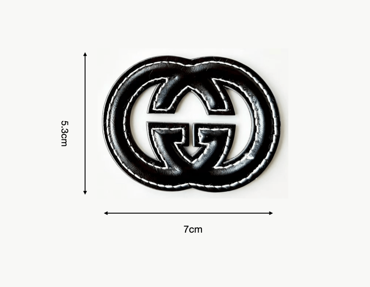 Gucci Vintage Leather Tag Label Patch for Handmade Crafts DIY - mingfabricstore