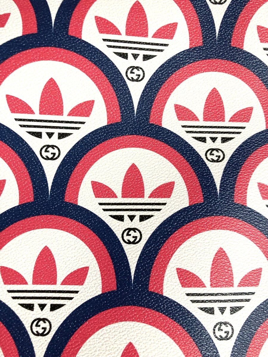 Handcraft Leather Fabric Adidas&Gucci Vinyl Custom for Bag - mingfabricstore