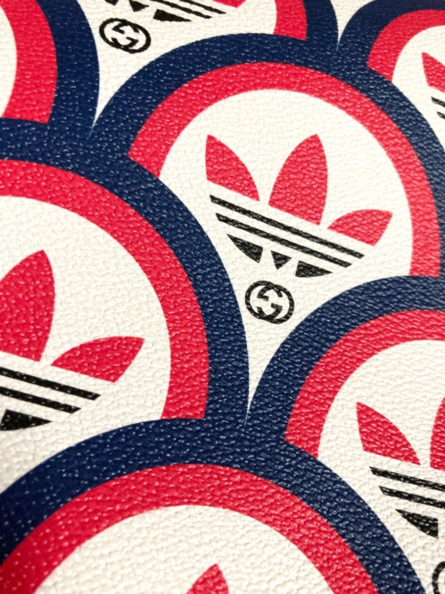 Handcraft Leather Fabric Adidas&Gucci Vinyl Custom for Bag - mingfabricstore