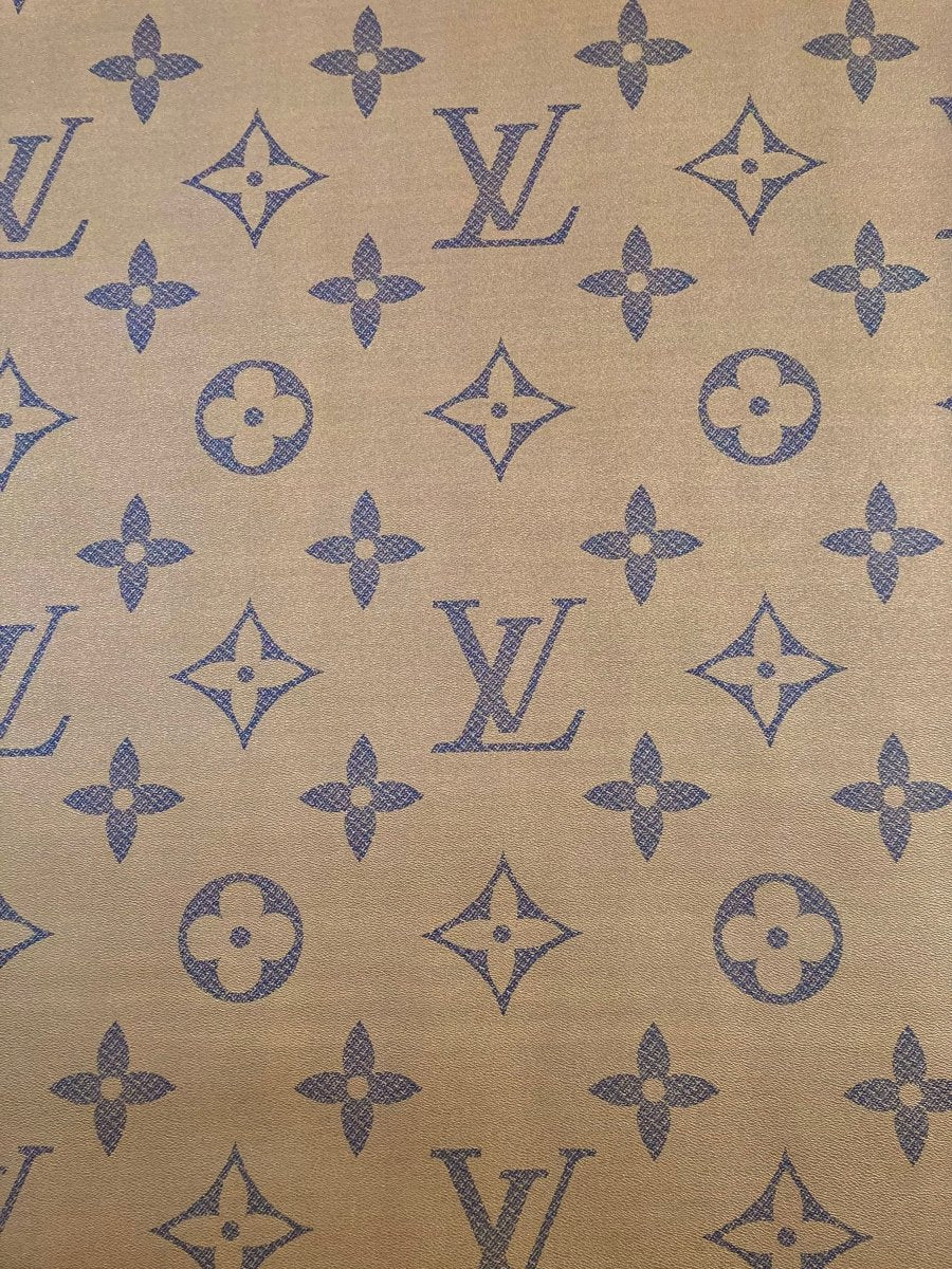 Handmade Bag Leather Custom Fabric Big Letter LV Vinyl - mingfabricstore