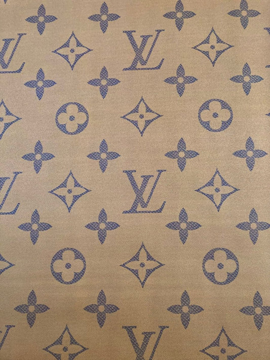 Handmade Bag Leather Custom Fabric Big Letter LV Vinyl - mingfabricstore