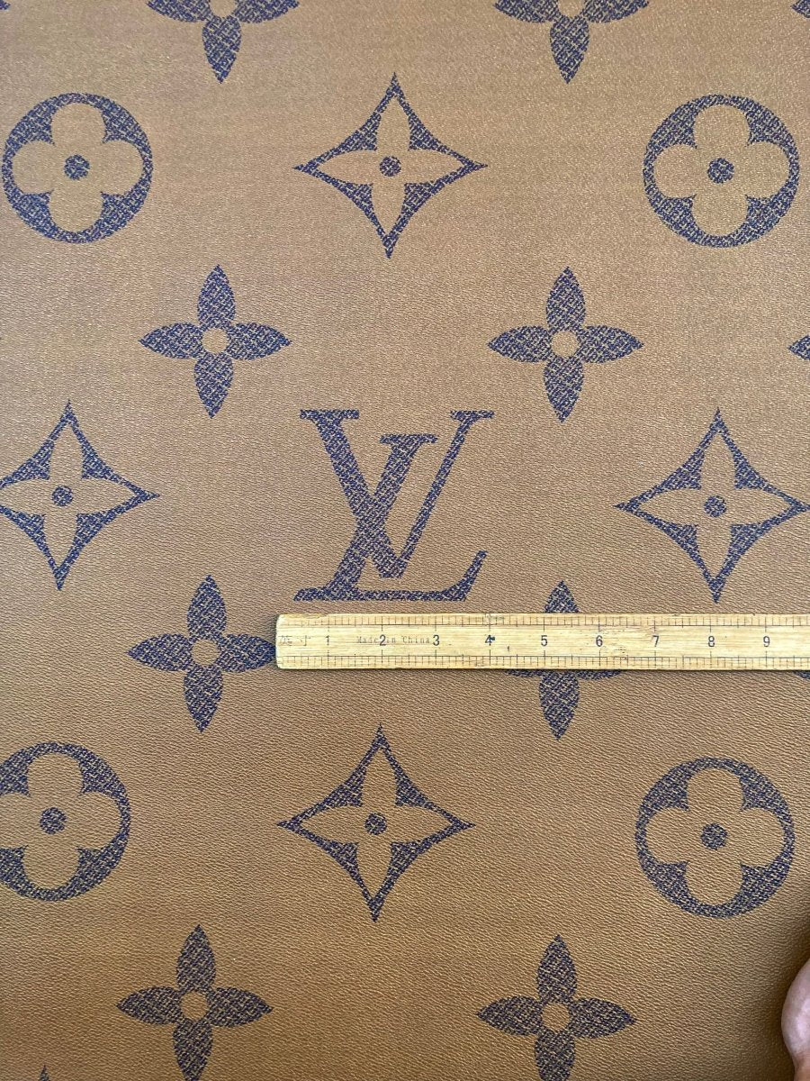 Handmade Bag Leather Custom Fabric Big Letter LV Vinyl - mingfabricstore
