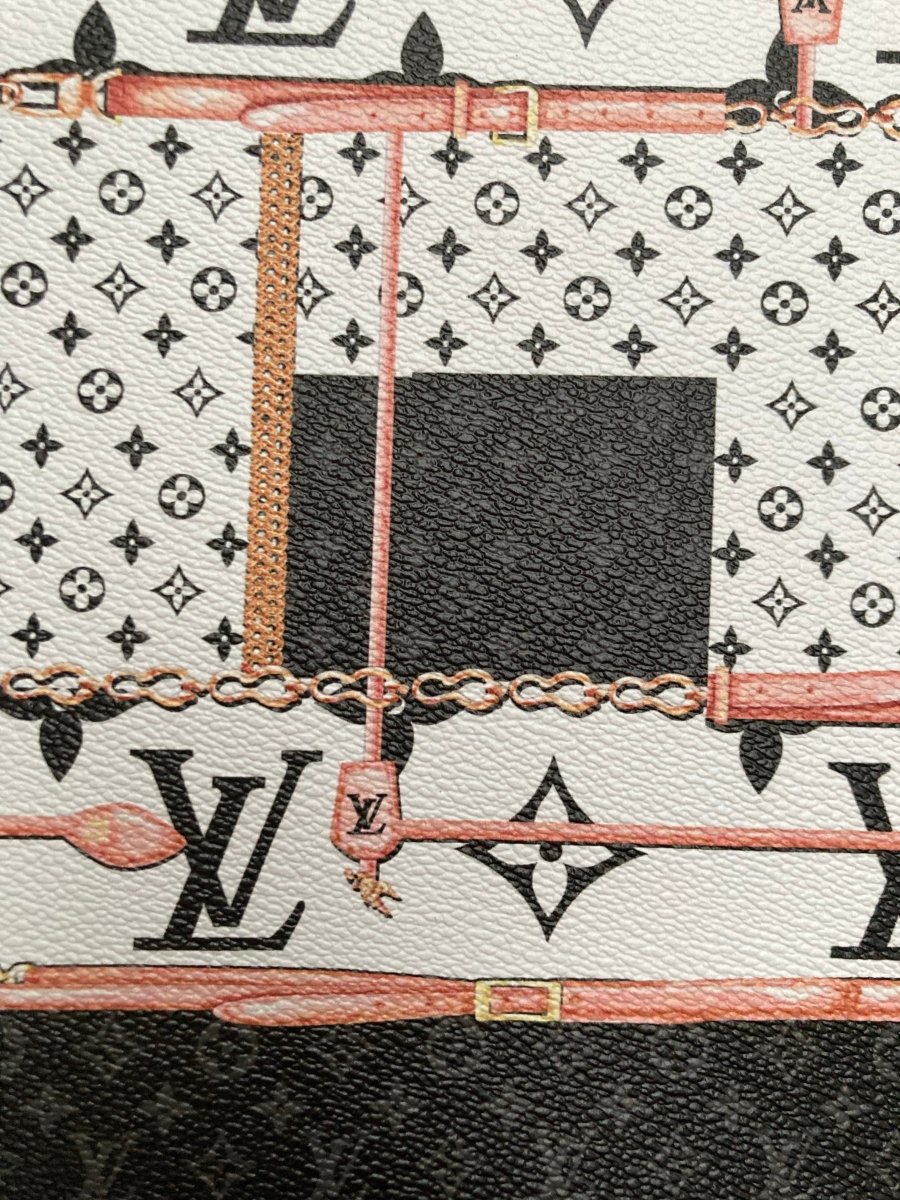 Handmade Bag Trending LV Vinyl Leather Fabric for Custom Sewing - mingfabricstore