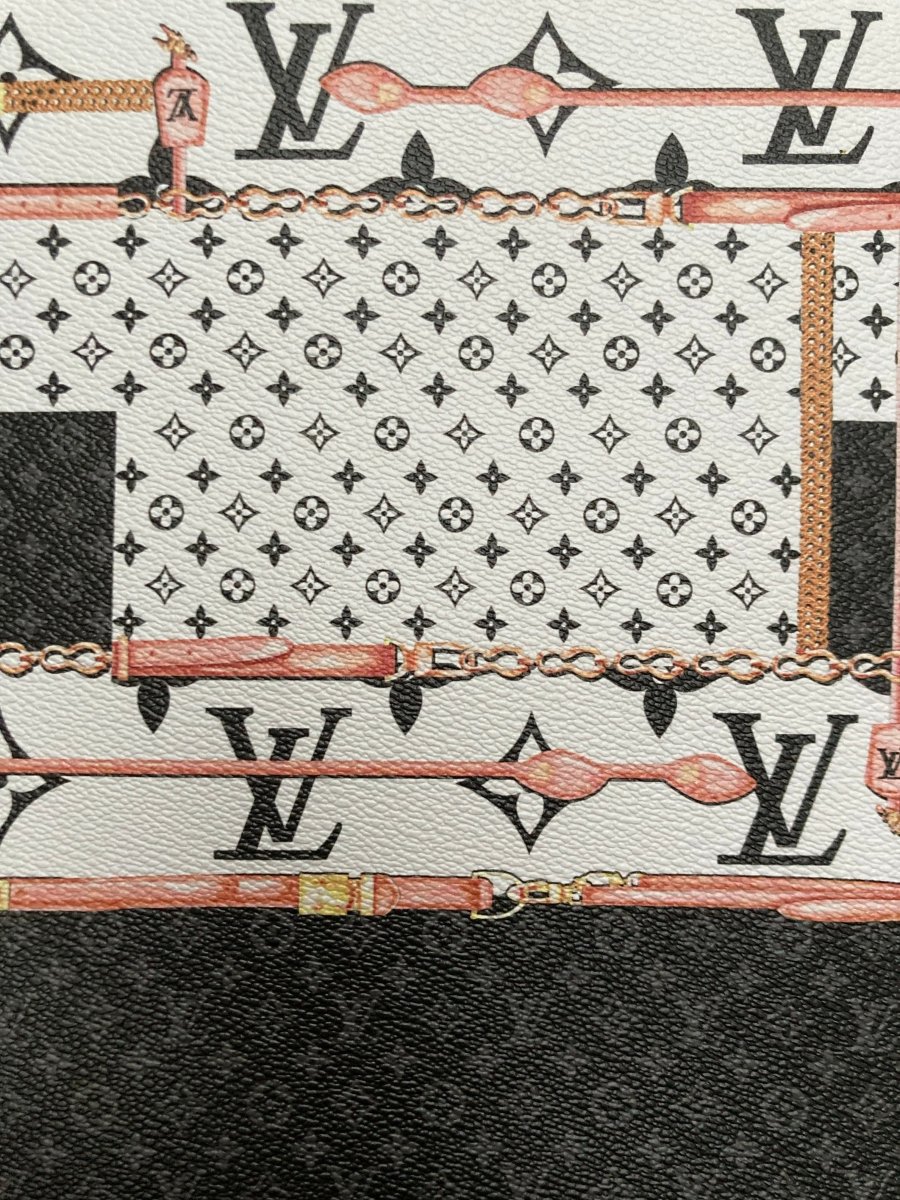 Handmade Bag Trending LV Vinyl Leather Fabric for Custom Sewing - mingfabricstore