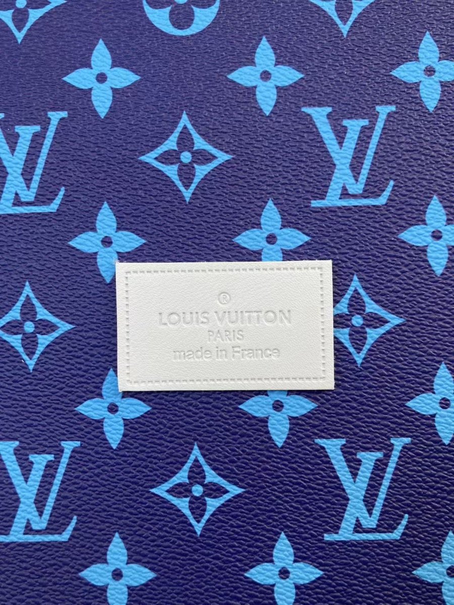 Handmade Craft White Authentic Leather LV Label - mingfabricstore