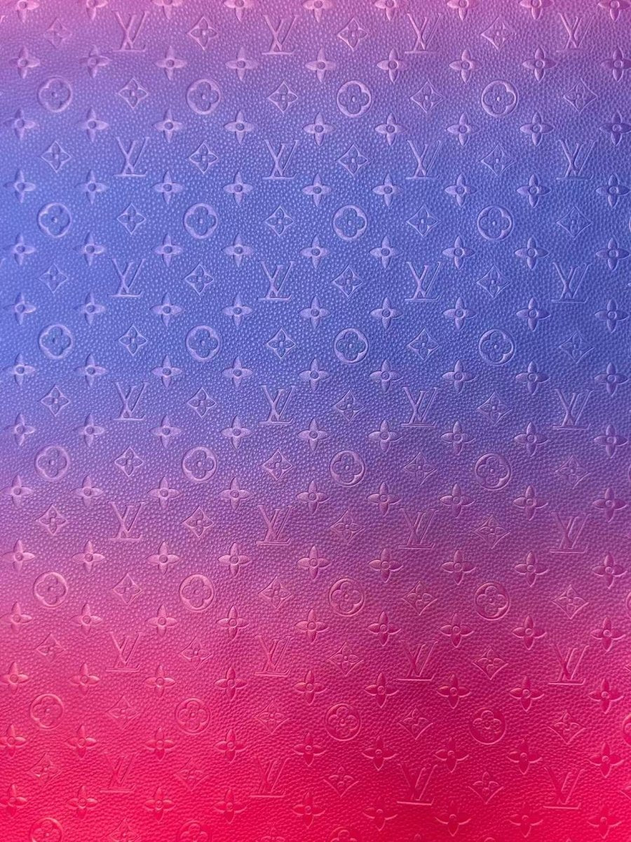 Handmade Crafting Vinyl Ombré LV Leather for Upholstery - mingfabricstore
