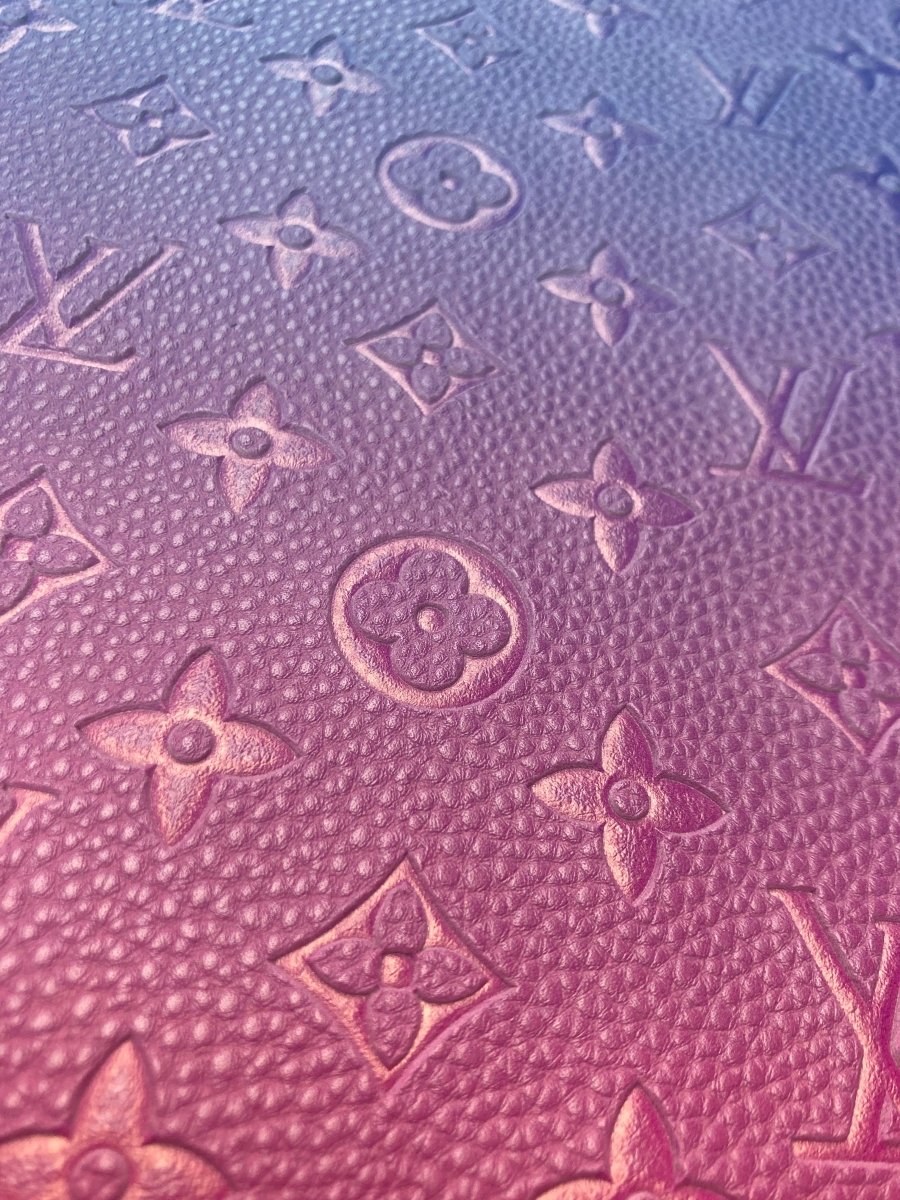 Handmade Crafting Vinyl Ombré LV Leather for Upholstery - mingfabricstore