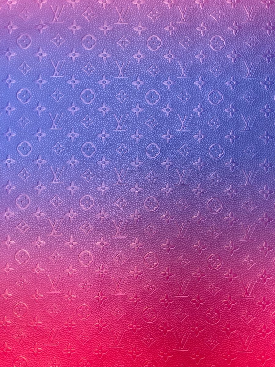 Handmade Crafting Vinyl Ombré LV Leather for Upholstery - mingfabricstore