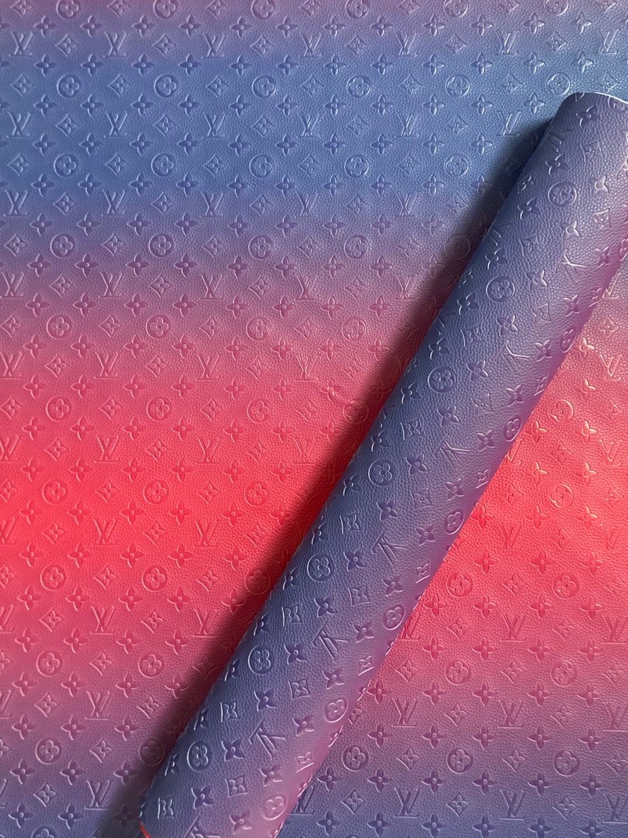 Handmade Crafting Vinyl Ombré LV Leather for Upholstery - mingfabricstore