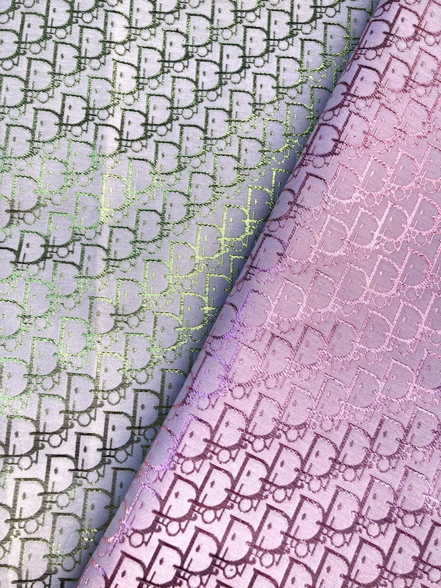 Handmade Crafts Fabric Green Shiny Dior for Custom Sewing - mingfabricstore