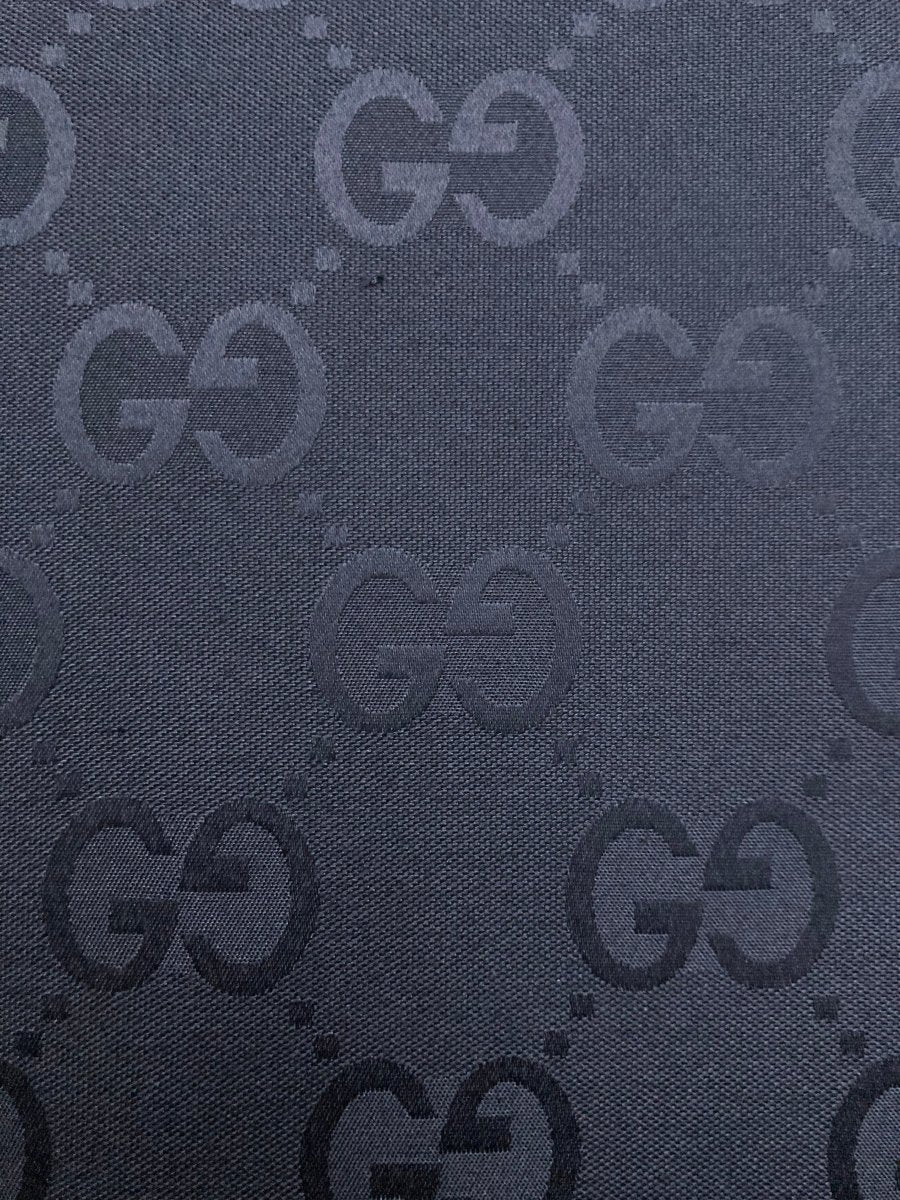 Handmade Custom Pure Black Gucci Jacquard Fabric for Clothing - mingfabricstore