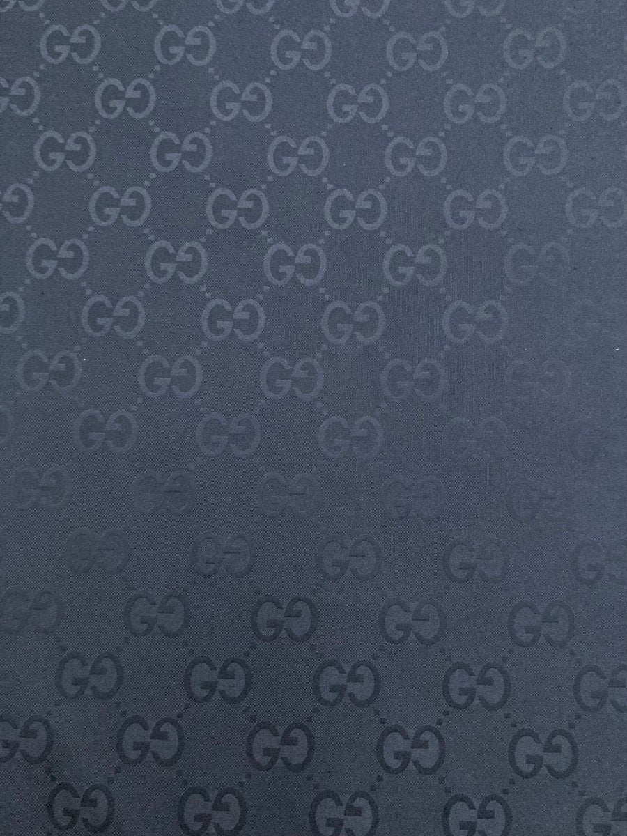 Handmade Custom Pure Black Gucci Jacquard Fabric for Clothing - mingfabricstore