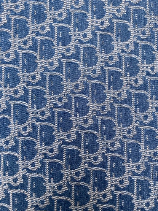 Handmade Denim Dior Fabric for Custom DIY Sold by Yard - mingfabricstore