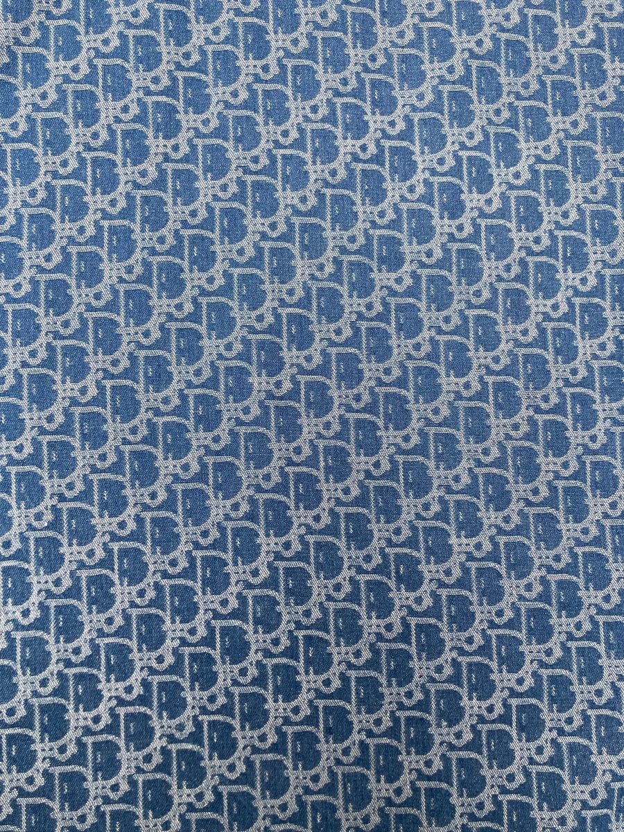Handmade Denim Dior Fabric for Custom DIY Sold by Yard - mingfabricstore