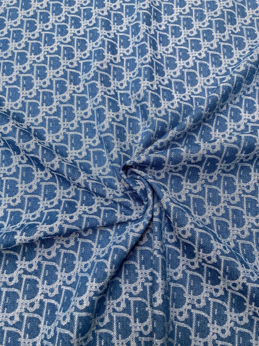 Handmade Denim Dior Fabric for Custom DIY Sold by Yard - mingfabricstore
