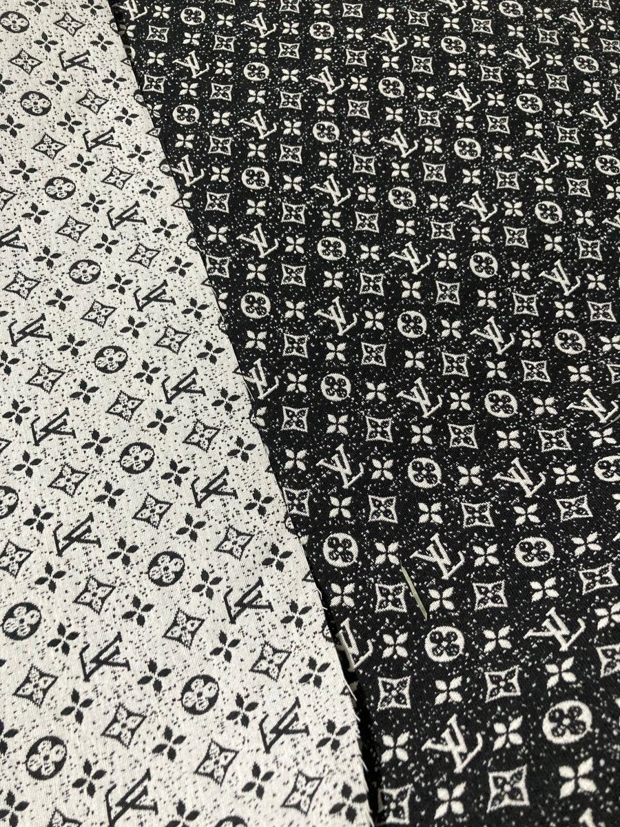 Handmade Fabric Flecks LV Jacquard for Custom Sneakers Home Deco - mingfabricstore
