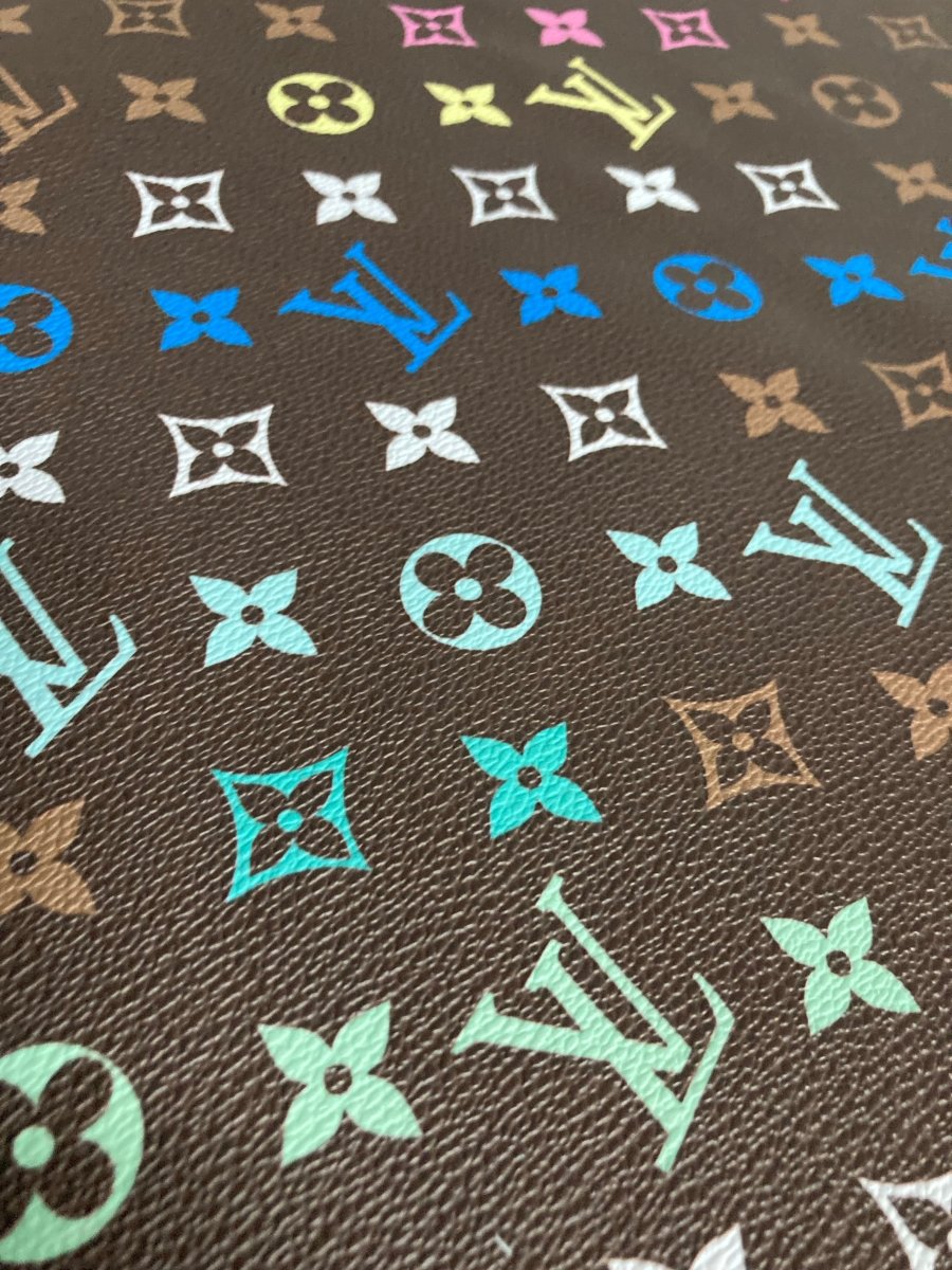 Handmade Leather Colorful Classic LV Monogram for Custom - mingfabricstore
