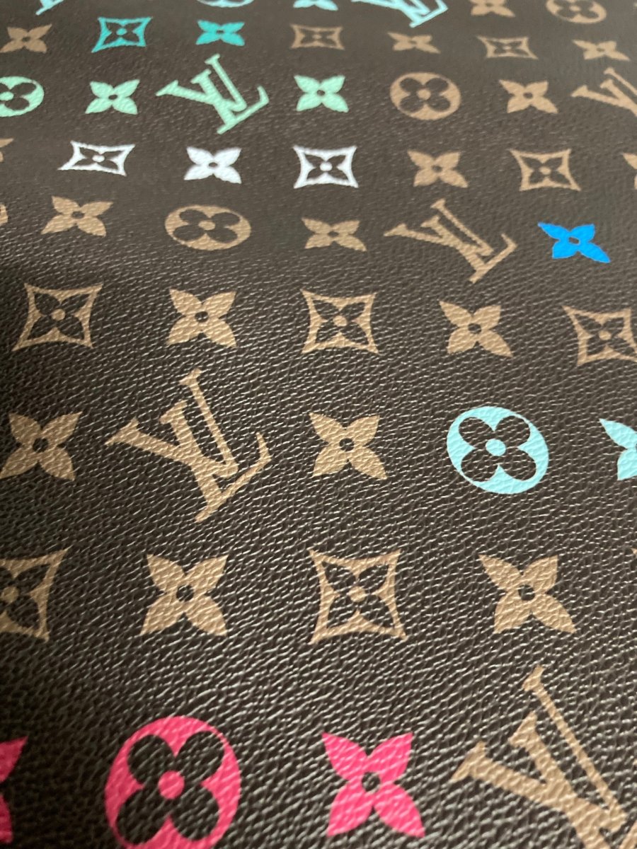 Handmade Leather Colorful Classic LV Monogram for Custom - mingfabricstore