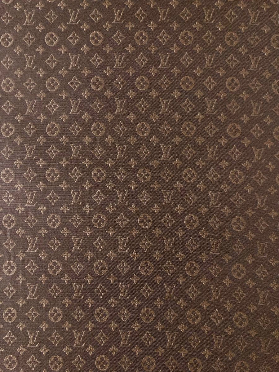 Handmade Sewing Classic Brown LV Jacquard Quilt Fabric Custom Clothing - mingfabricstore