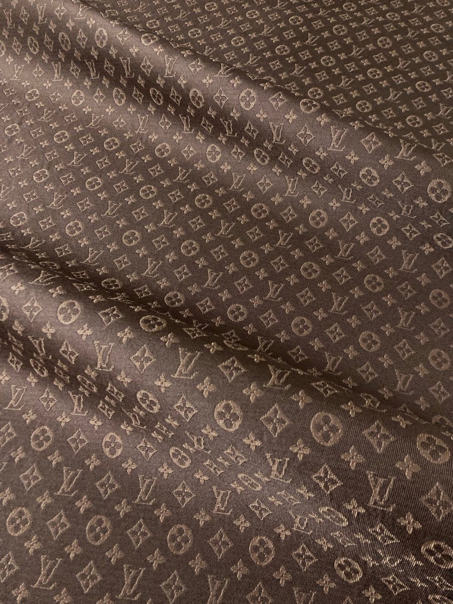 Handmade Sewing Classic Brown LV Jacquard Quilt Fabric Custom Clothing - mingfabricstore