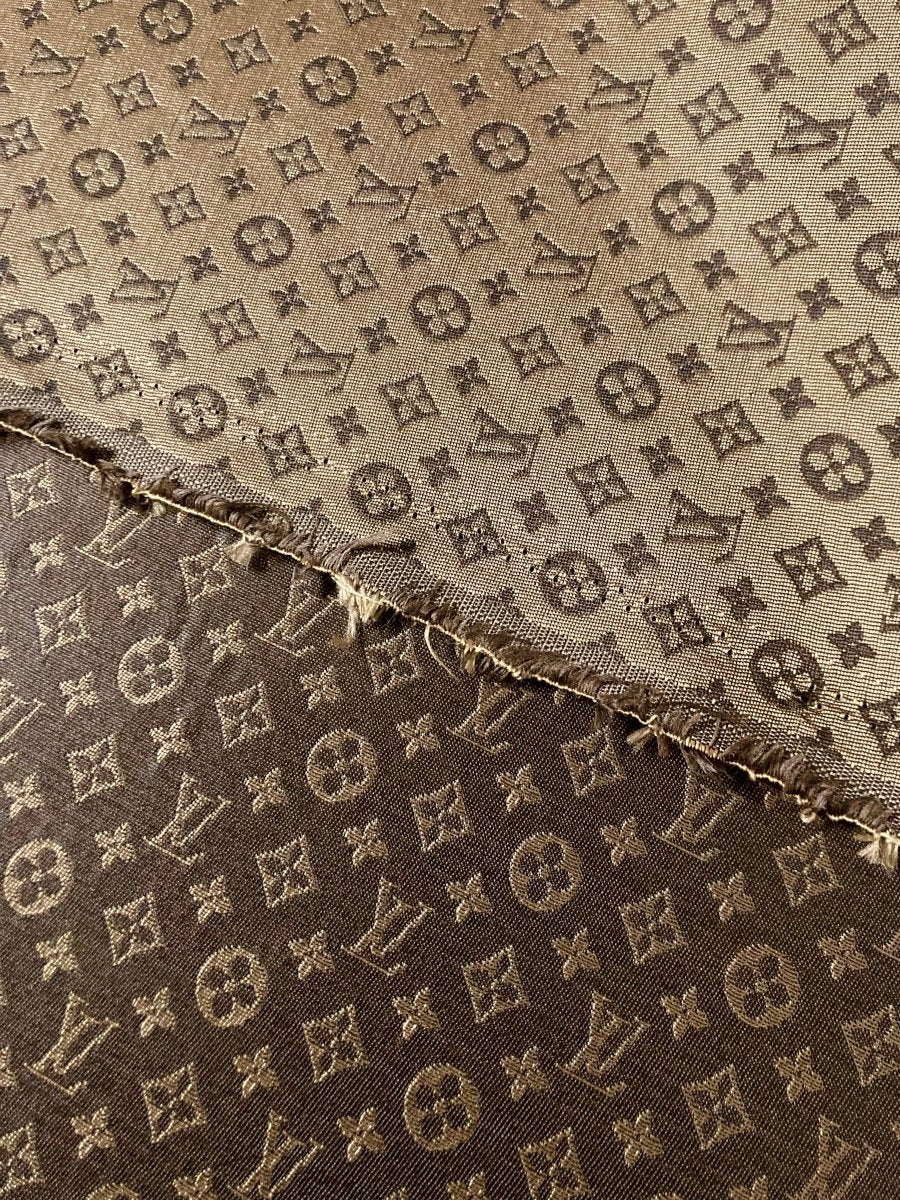 Handmade Sewing Classic Brown LV Jacquard Quilt Fabric Custom Clothing - mingfabricstore