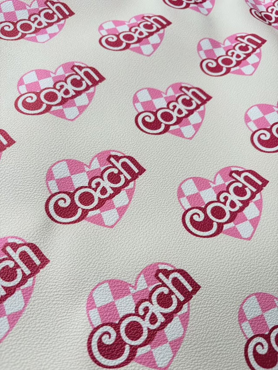 Heart Pink Coach Designer Fabric Sewing Fabric DIY Crafts Projects - mingfabricstore