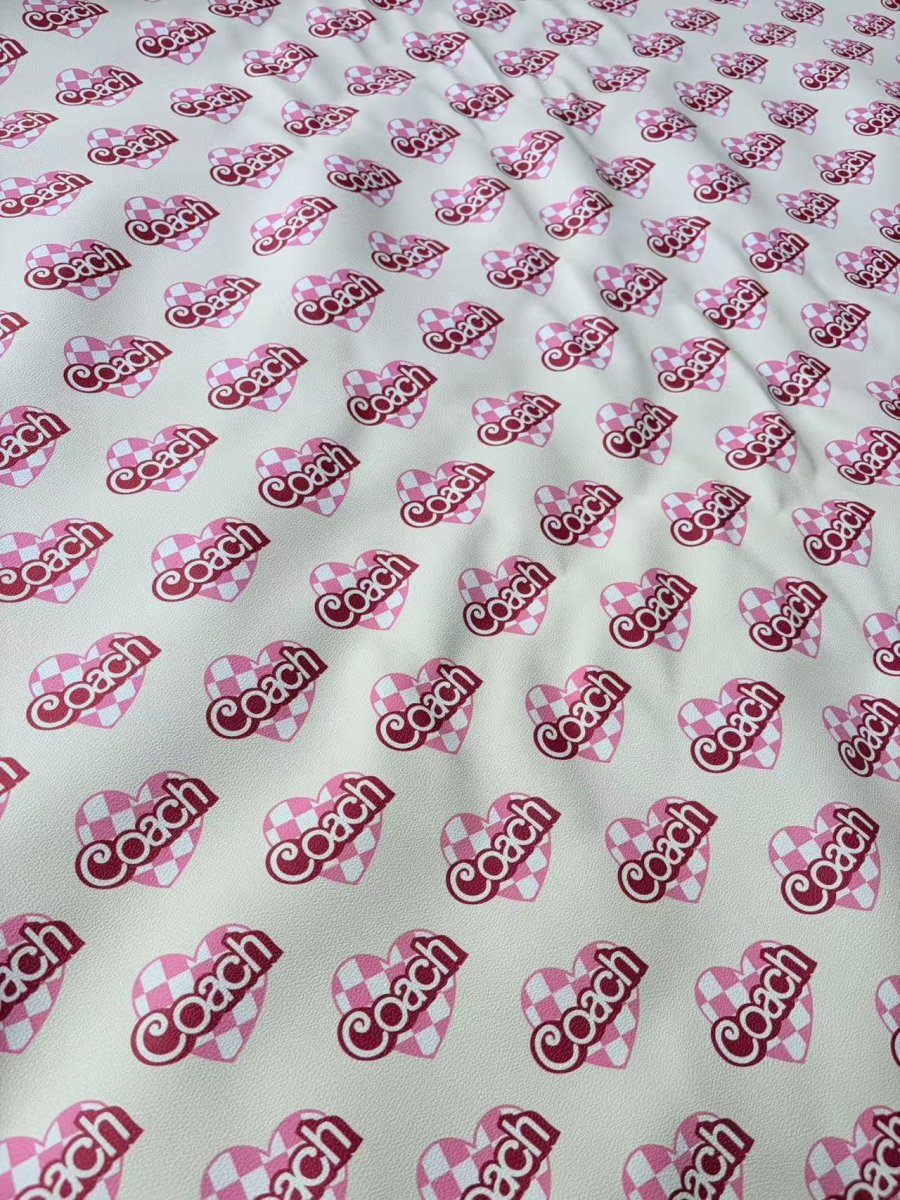 Heart Pink Coach Designer Fabric Sewing Fabric DIY Crafts Projects - mingfabricstore