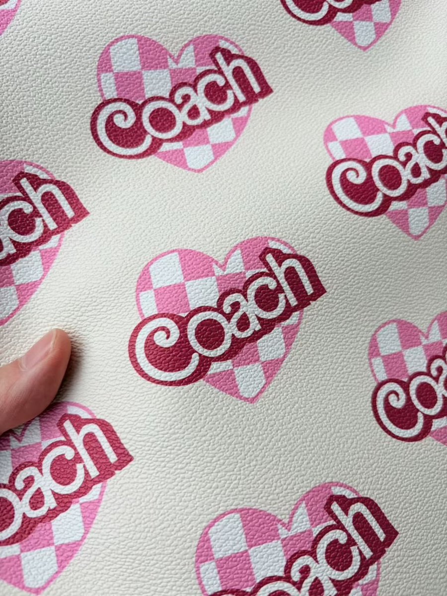 Heart Pink Coach Designer Fabric Sewing Fabric DIY Crafts Projects - mingfabricstore
