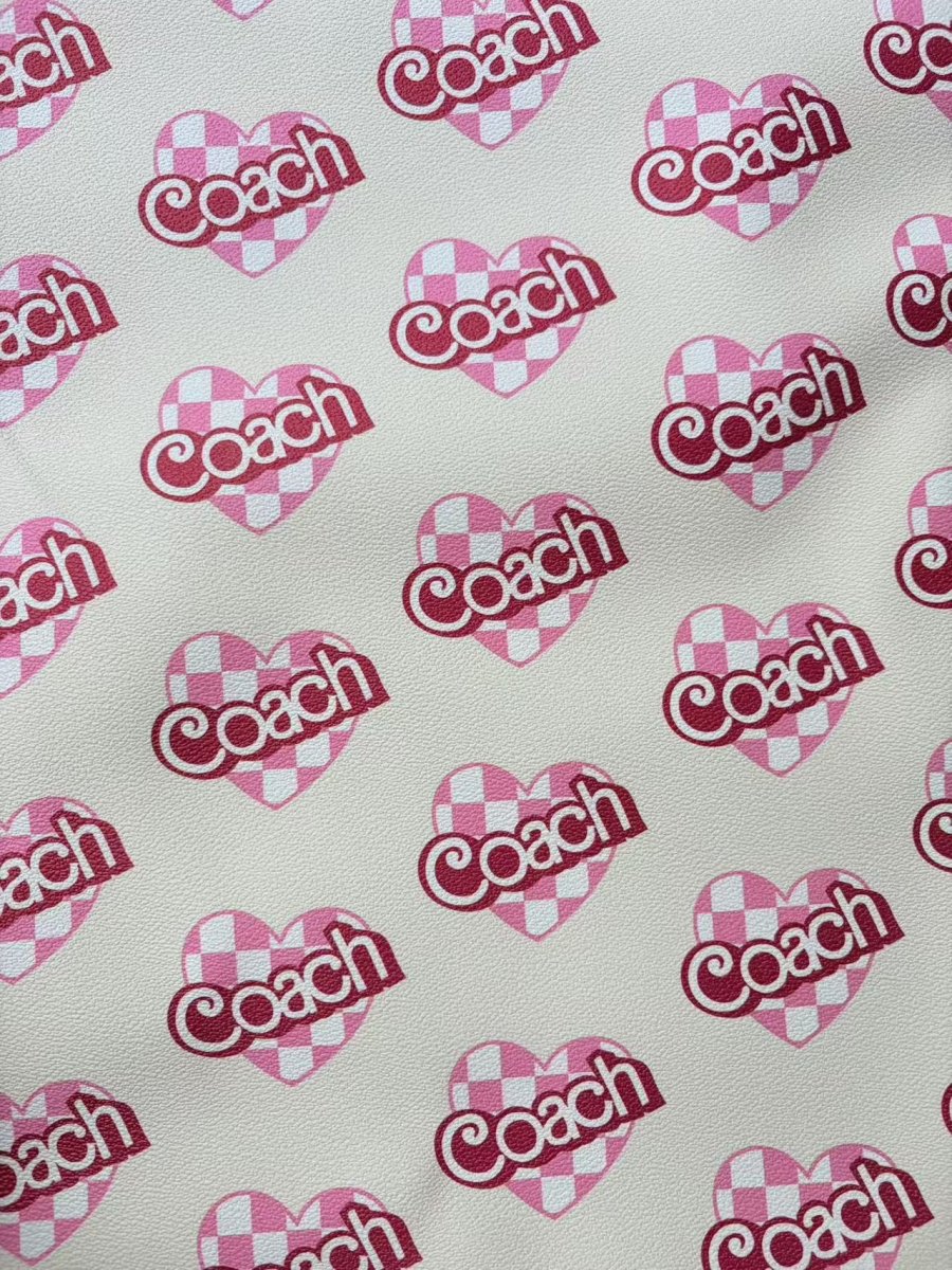 Heart Pink Coach Designer Fabric Sewing Fabric DIY Crafts Projects - mingfabricstore