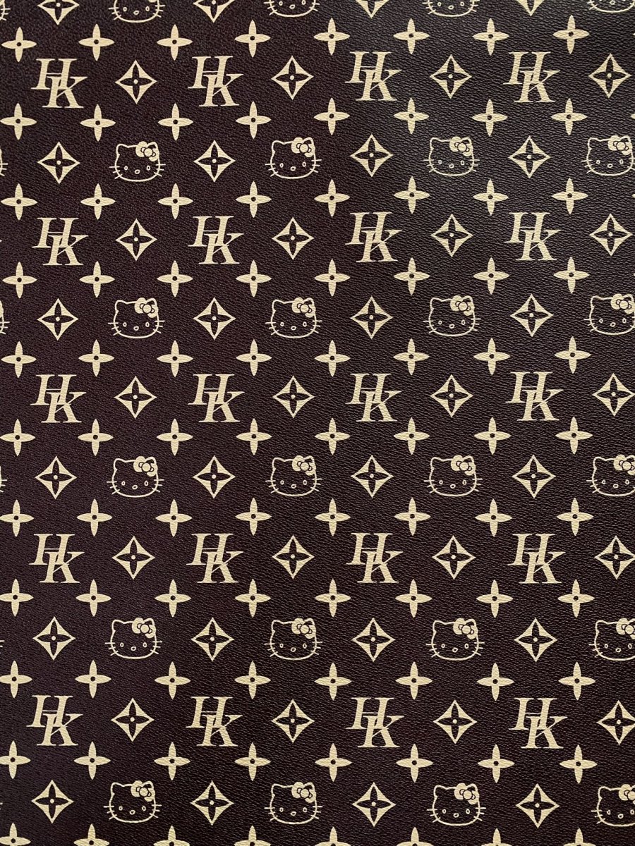 Hello Kitty Louis Vuitton LV Leather Fabric for Upholstery Creation DIY - mingfabricstore