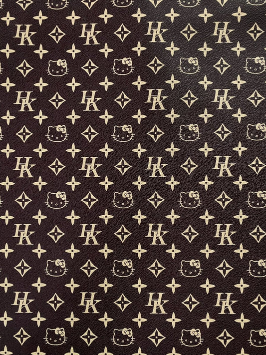 Hello Kitty Louis Vuitton LV Leather Fabric for Upholstery Creation DIY - mingfabricstore
