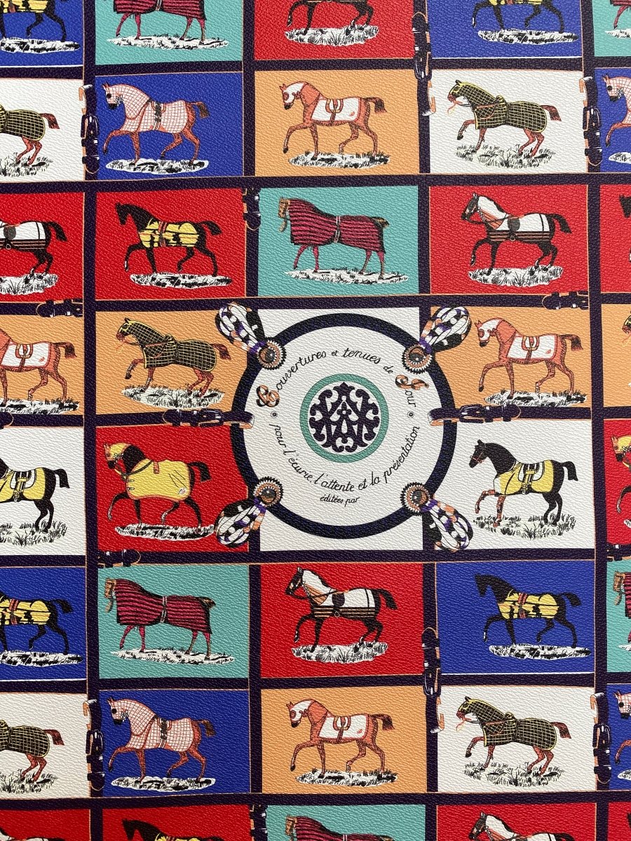 Hermes Scarf Designer Horse Leather Fabric for Handmade DIY Crafts - mingfabricstore