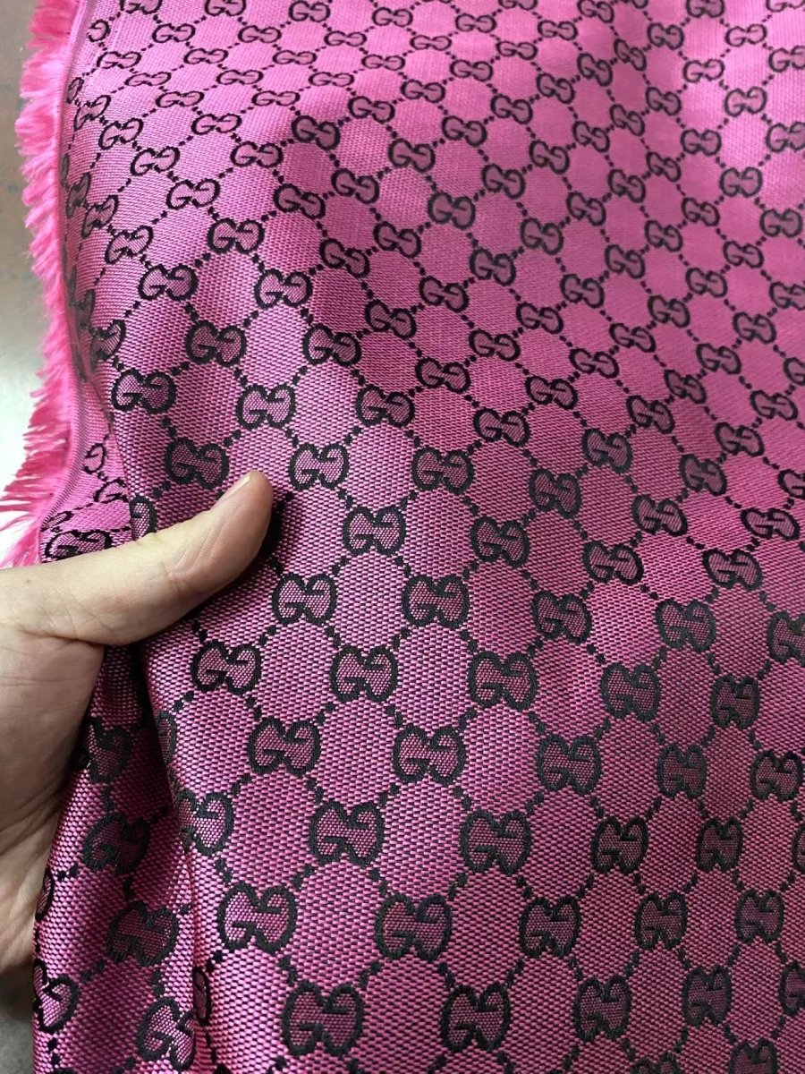 Hot Pink Gucci Jacquard Fabric sold by yard - mingfabricstore
