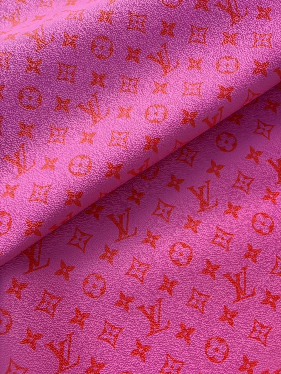 Hot Pink LV Orange Leather for DIY Crafts Sneakerhead Hobbylobby - mingfabricstore