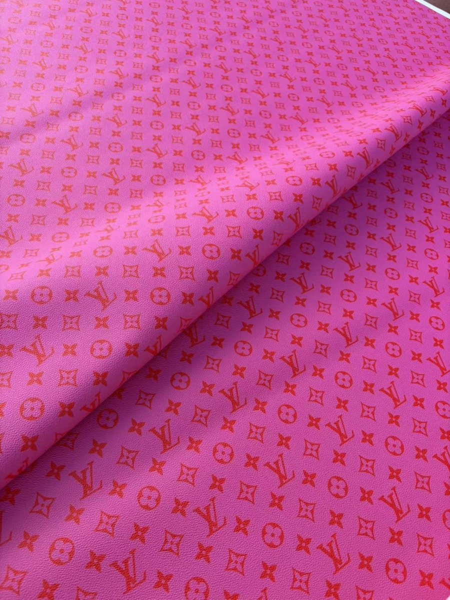 Hot Pink LV Orange Leather for DIY Crafts Sneakerhead Hobbylobby - mingfabricstore
